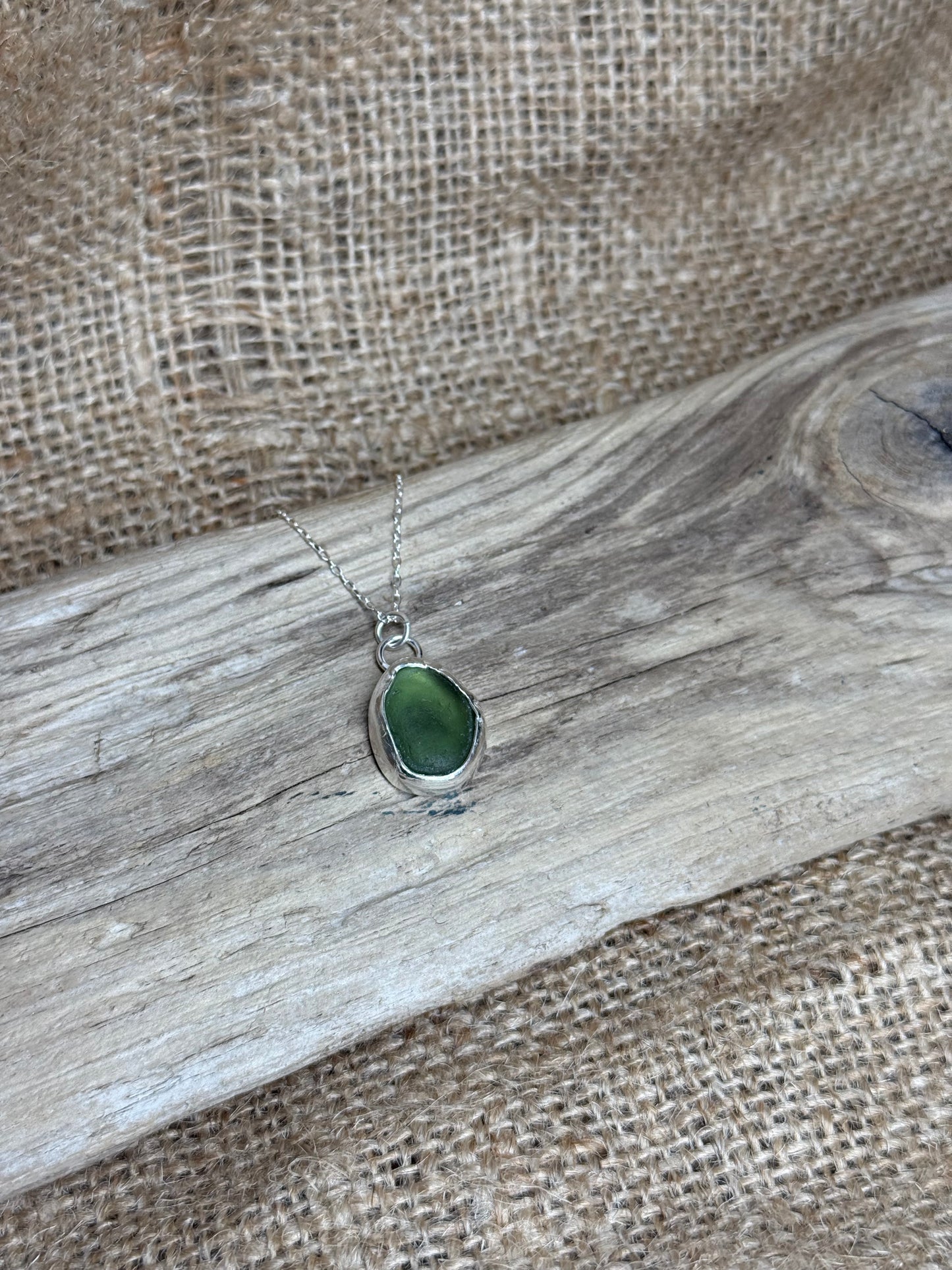 Green Seaglass Pendant