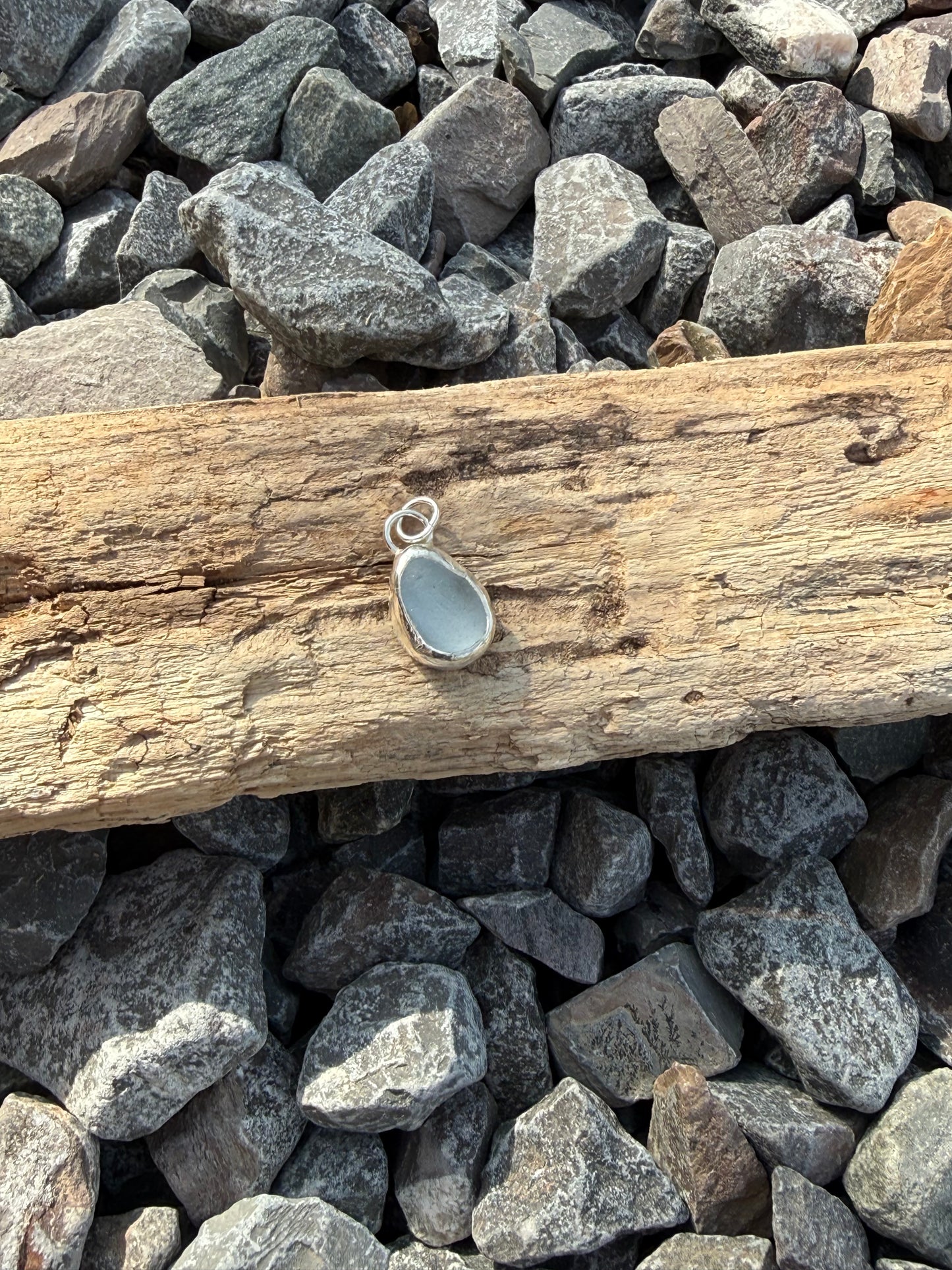 Blue Sea Glass Pendant