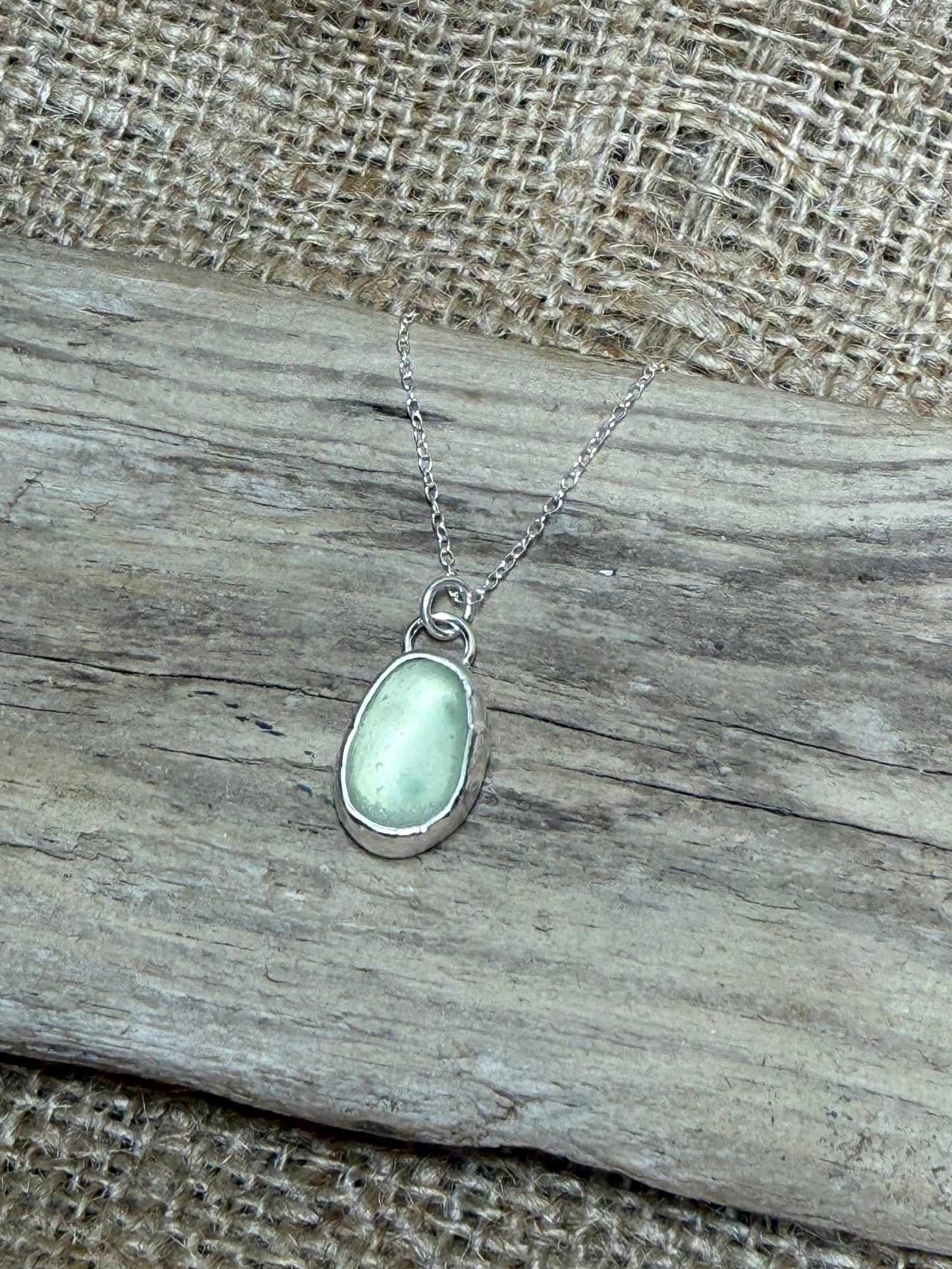 Aqua Seaglass Pendant