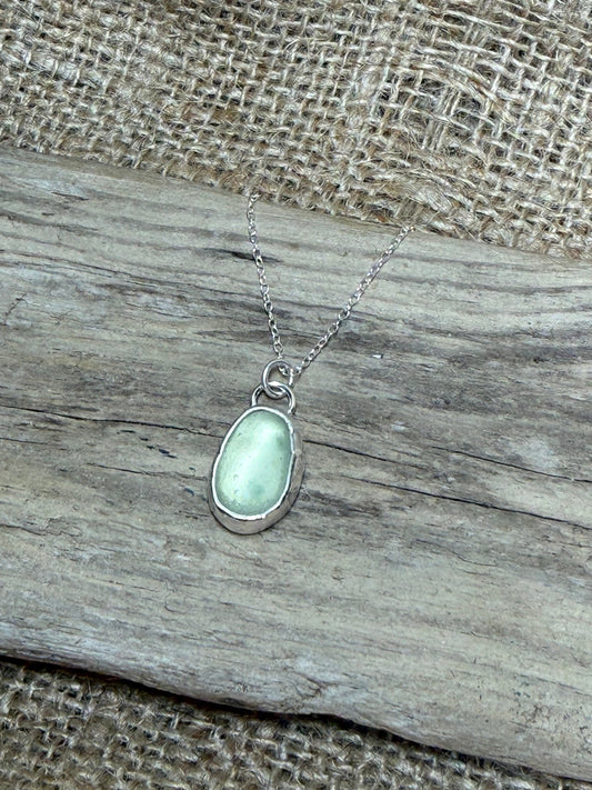 Aqua Seaglass Pendant