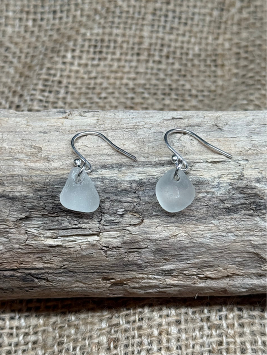 CLOUDY SEAGLASS EARRINGS