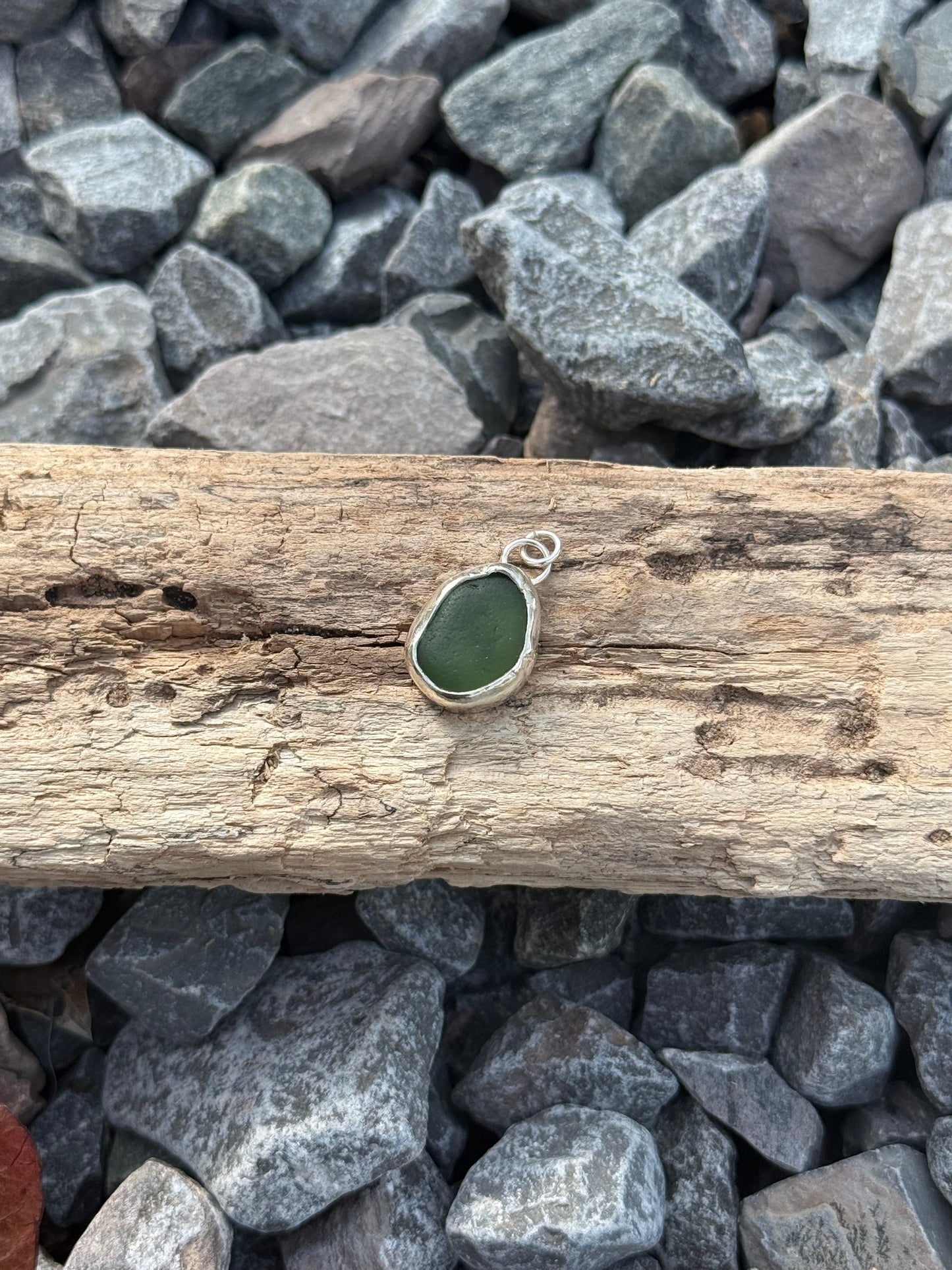 Green Sea Glass Pendant