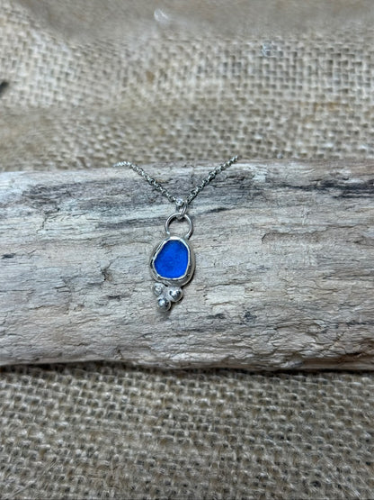 Blue Seaglass Pendant